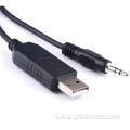 FTDI TTL-RS232 PL2303 USB To DC3.5 Jack Cable